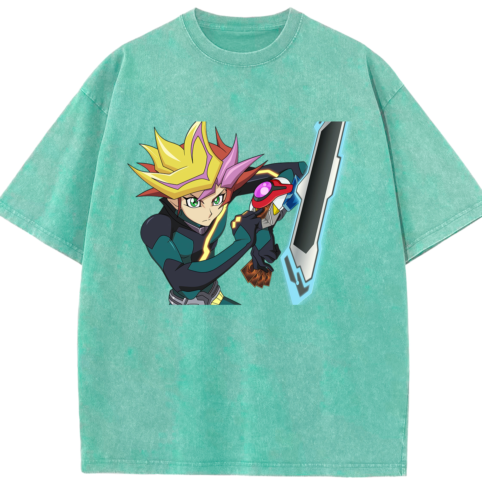 （画像用） 遊☆戯☆王 Yu-Gi-Oh! 綿100% ヴィンテージ風 半袖Tシャツ（フロントプリント）
